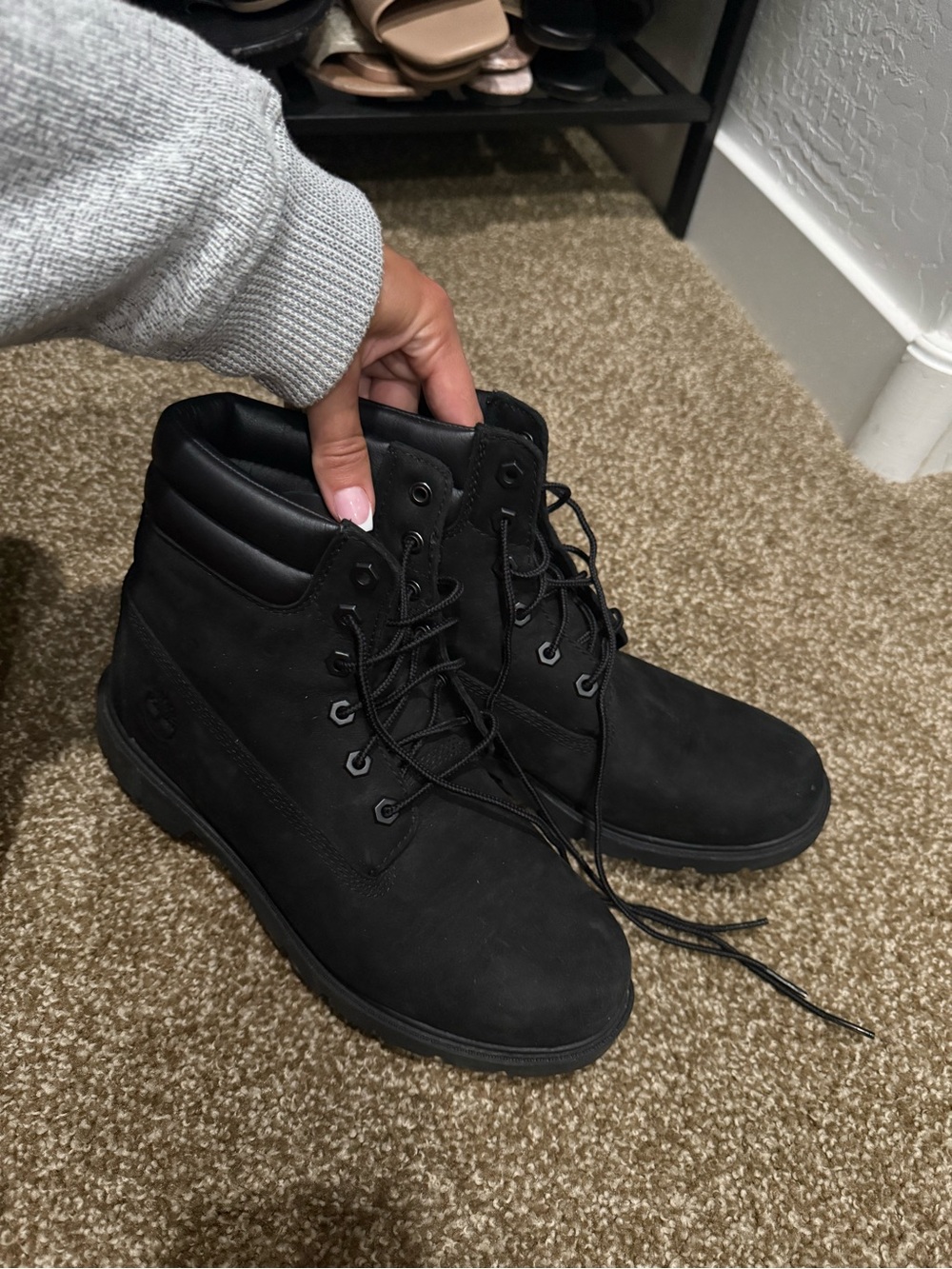 Brand new black timberland boots